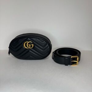 Gucci GG Marmont Waist Bag in Black